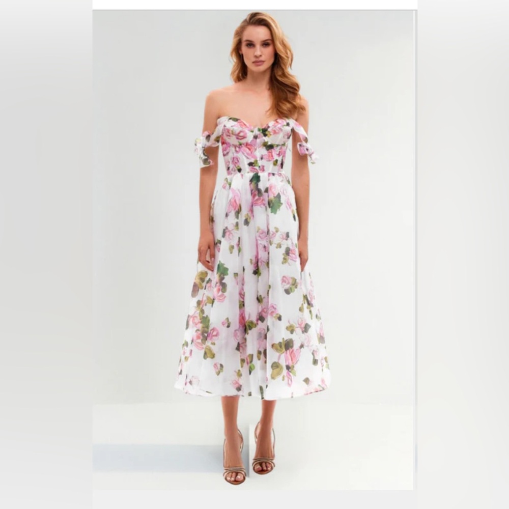 Pippa floral midi dress size small NWT
